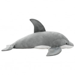 Delfín de peluche gris